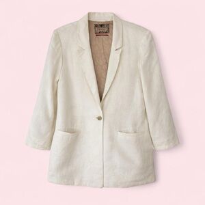 Scotch & Soda Cream Linen Blazer